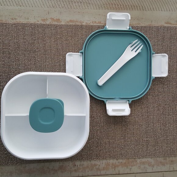 NEW MESA 2go! Salad Lunch Bento Box Bowl Container Compartments Stackable - Picture 5 of 14